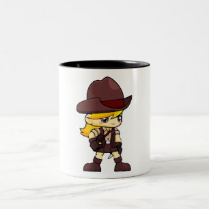 Café Em Dois Tons Caneca Espírito Aventureiro Personagem de Caubói