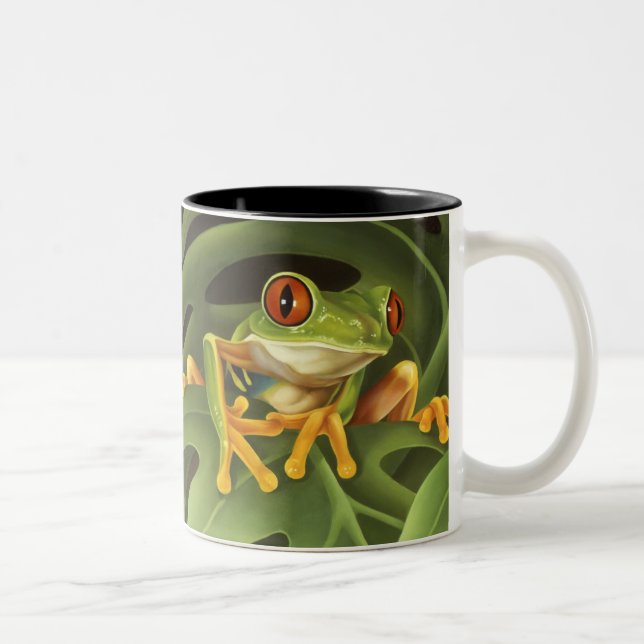 Café Em Dois Tons Caneca Eyed vermelho do sapo de árvore (Direita)