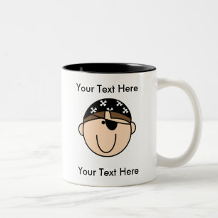 Café Em Dois Tons Caneca feita sob encomenda de Brown do pirata -