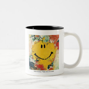 Café Em Dois Tons Caneca feliz da cara de Willem de Kooning