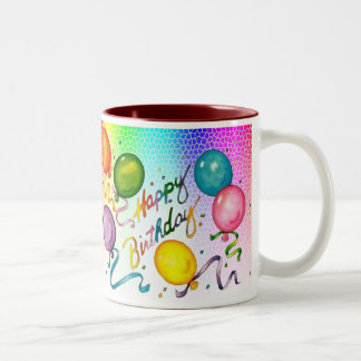 Café Em Dois Tons Caneca feliz da festa de aniversário