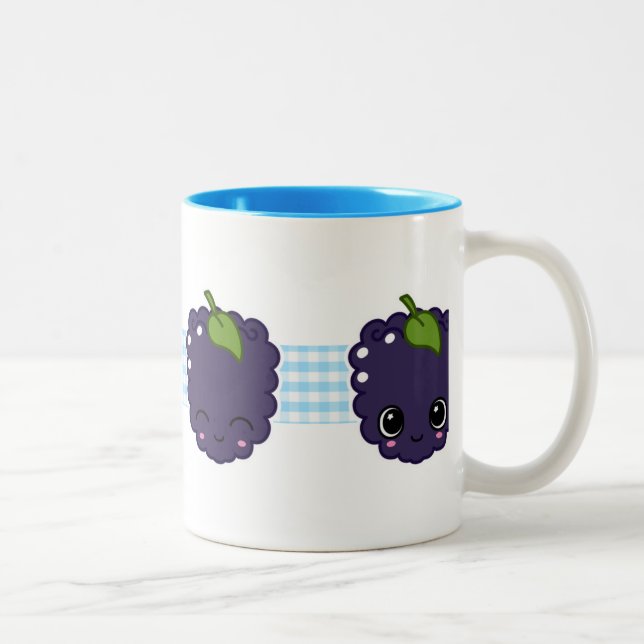 Café Em Dois Tons Caneca feliz de Blackberry (Direita)