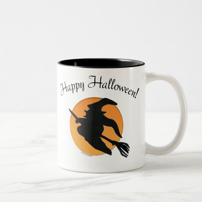 Café Em Dois Tons Caneca Feliz de Halloween (Direita)