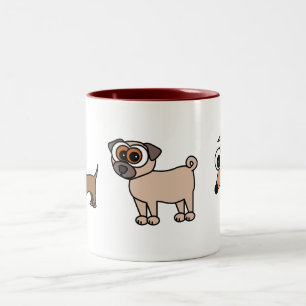 Café Em Dois Tons Caneca feliz dos filhotes de cachorro
