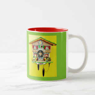 Café Em Dois Tons Caneca Funky do pulso de disparo de cuco ao elogio