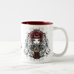 Café Em Dois Tons Caneca gótico de Fae do Victorian de Annie