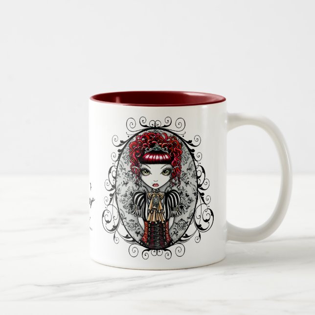 Café Em Dois Tons Caneca gótico de Fae do Victorian de Annie (Direita)