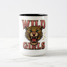Caneca Gráfica de Leopardo para Garotas Selvagens