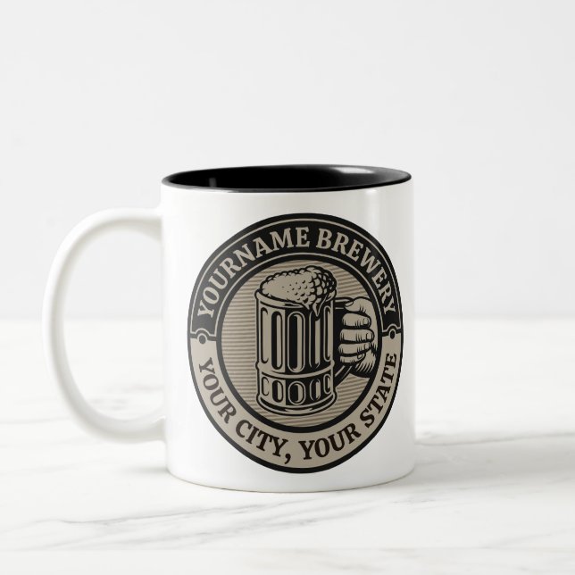 Café Em Dois Tons Caneca Grande Personalizada de Cerveja Cervejaria  (Esquerda)
