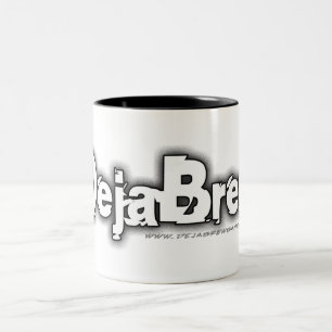 Café Em Dois Tons Caneca Greyscale do logotipo de DejaBrew