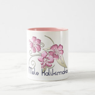 Café Em Dois Tons Caneca havaiana do cumprimento do Natal de Mele