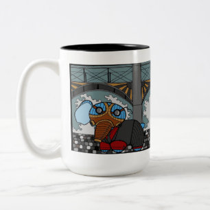 Café Em Dois Tons Caneca hellephant de Steampunk