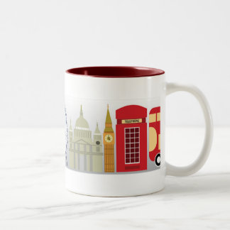 Café Em Dois Tons Caneca icónica de Londres