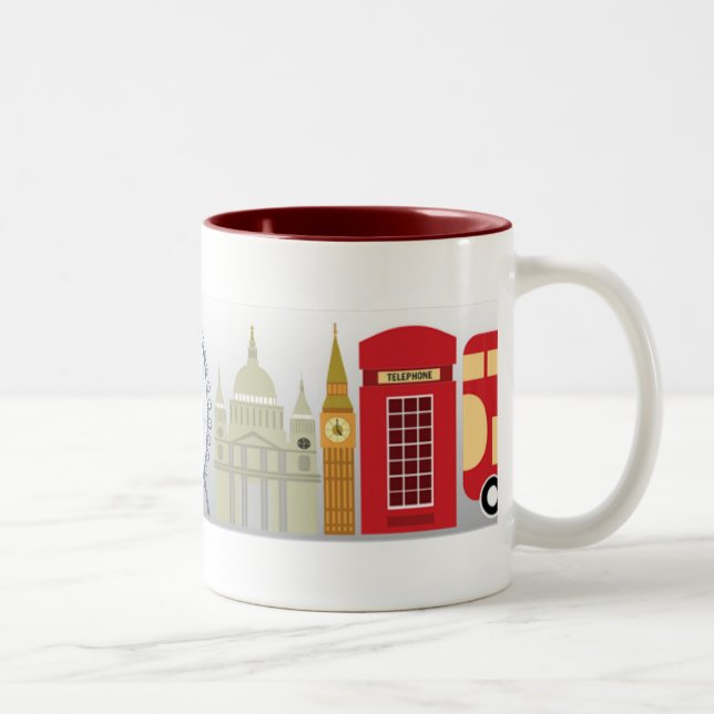Café Em Dois Tons Caneca icónica de Londres (Direita)
