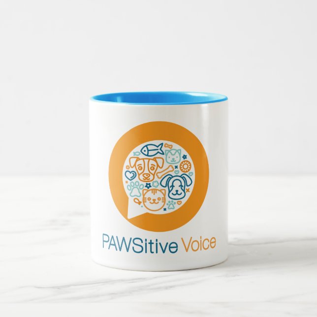 Café Em Dois Tons Caneca impressionante de PAWSitively (Centro)