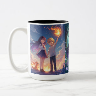 Café Em Dois Tons Caneca Infantil Lenda de Fogo – para meninos e men