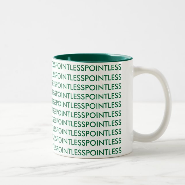 Café Em Dois Tons Caneca injustificada - "uma pletora de (Direita)