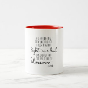 Café Em Dois Tons Caneca inspirada das citações de Anais Nin