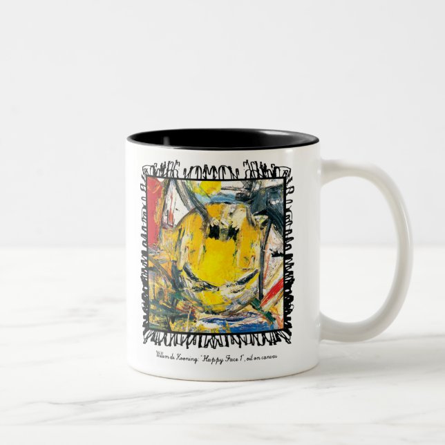 Café Em Dois Tons caneca kooning do de (Direita)