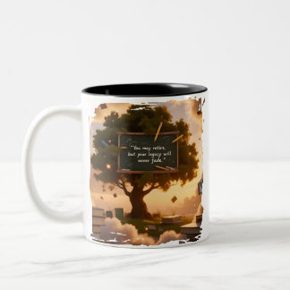 Café Em Dois Tons Caneca Legado de Professor Aposentado