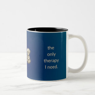 Café Em Dois Tons Caneca Leitor de Livros Cachorrinho - Livros Azul