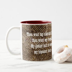 Café Em Dois Tons Caneca literária da mistura de lã de John Keats