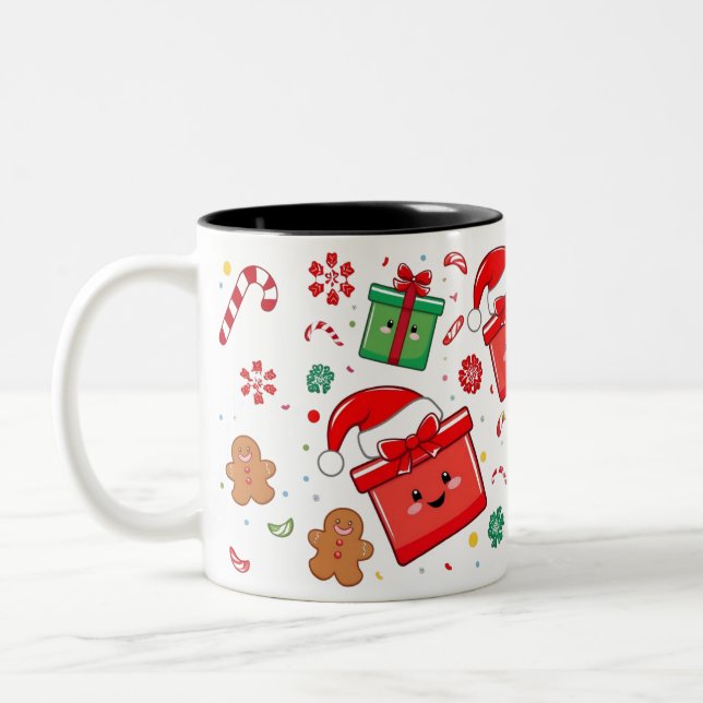 Café Em Dois Tons Caneca Mágica de Férias Divertidas (Esquerda)