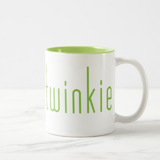 Café Em Dois Tons Caneca magro de Twinkie - verde (Direita)