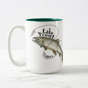 Café Em Dois Tons Caneca mais doméstica da truta de lago