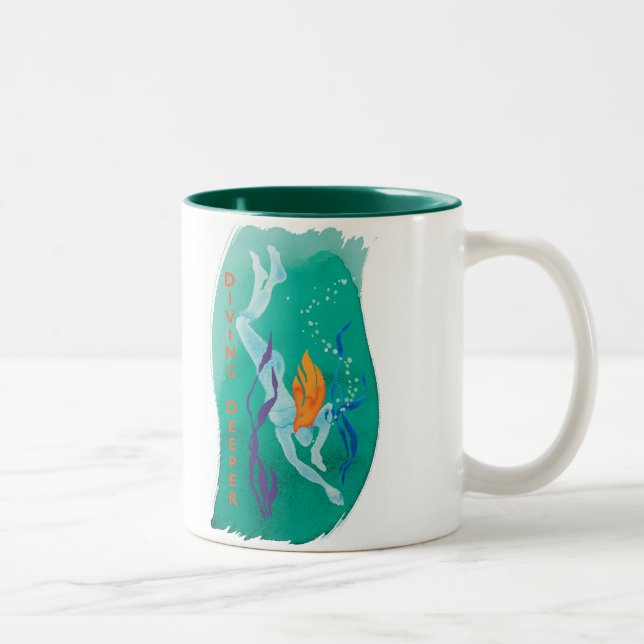 Café Em Dois Tons Caneca mais profunda de mergulho (Direita)