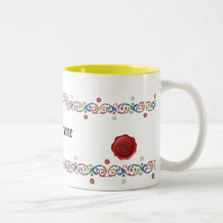 Café Em Dois Tons Caneca medieval de M e de W