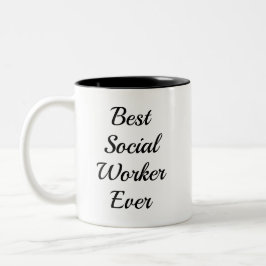 Café Em Dois Tons Caneca Melhor Assistente Social de Todos os Tempos