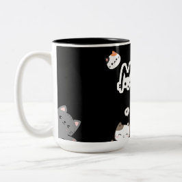 Café Em Dois Tons Caneca Meow Atitude – Purrfeita para Mães de Gatos
