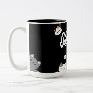 Café Em Dois Tons Caneca Meow Atitude – Purrfeita para Mães de Gatos
