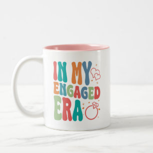 Café Em Dois Tons Caneca Meu Tempo de Noivado, Presente de Noivado
