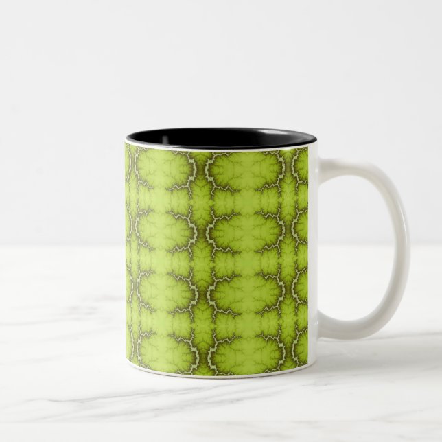 Café Em Dois Tons Caneca Mosaico de Maçã (Direita)