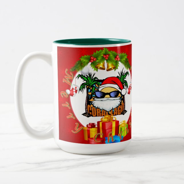 Café Em Dois Tons Caneca oficial do Natal de CoralLago (Esquerda)