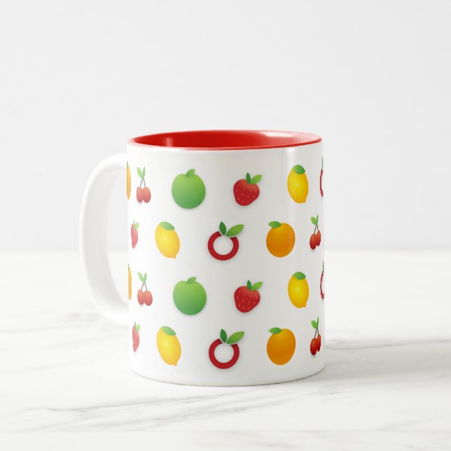 Café Em Dois Tons Caneca OG Salada de Frutas (Frente Esquerda)