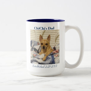Café Em Dois Tons Caneca orgulhosa da foto do animal de estimação 