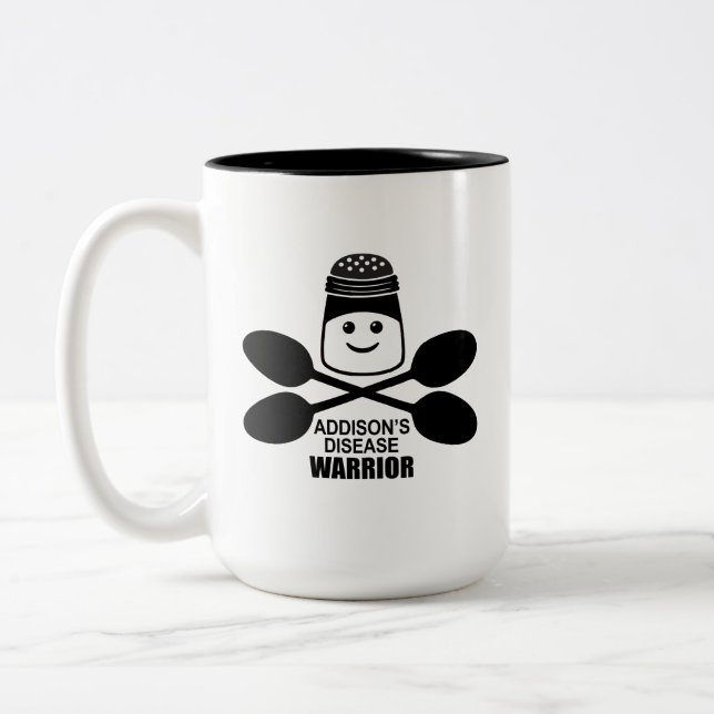 Café Em Dois Tons Caneca para Guerreiros da Doença de Addison (Esquerda)