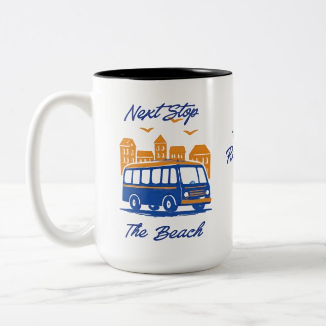 Café Em Dois Tons Caneca para Motorista de Ônibus Aposentado – Prese (Esquerda)