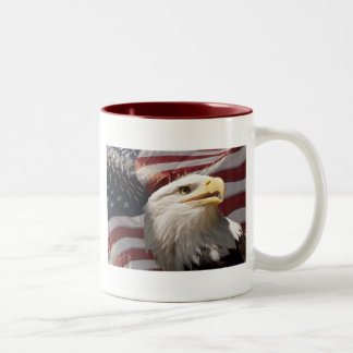 Café Em Dois Tons Caneca patriótica de Eagle