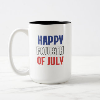Café Em Dois Tons Caneca Patriótica do Dia 4 de Julho