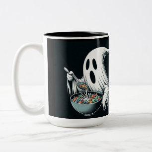 Café Em Dois Tons Caneca Personalizada Assassino de Cereal Fantasma