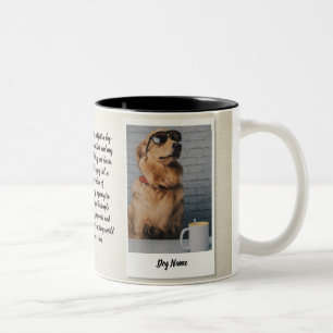 Café Em Dois Tons Caneca Personalizada com História de Amor pelo Pet