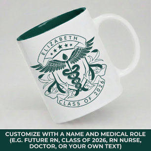 Café Em Dois Tons Caneca Personalizada da Turma de Medicina de 2026