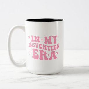 Café Em Dois Tons Caneca Personalizada de 70 Anos: Na Minha Década d
