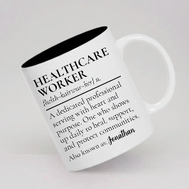 Café Em Dois Tons Caneca Personalizada de Agradecimento para Profiss