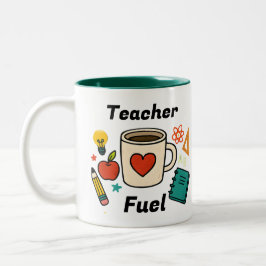 Café Em Dois Tons Caneca Personalizada de Combustível para Professor