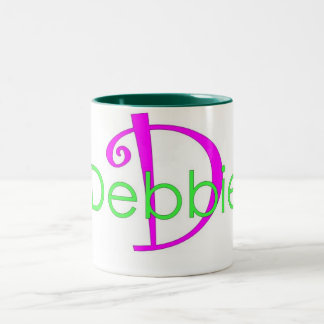 Café Em Dois Tons Caneca personalizada de "Debbie"